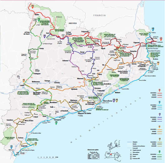 Rutas carretera por Cataluña